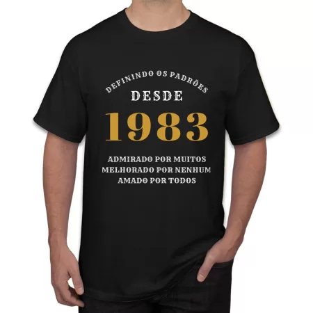 Camiseta Aniversário Admirado Desde 1983