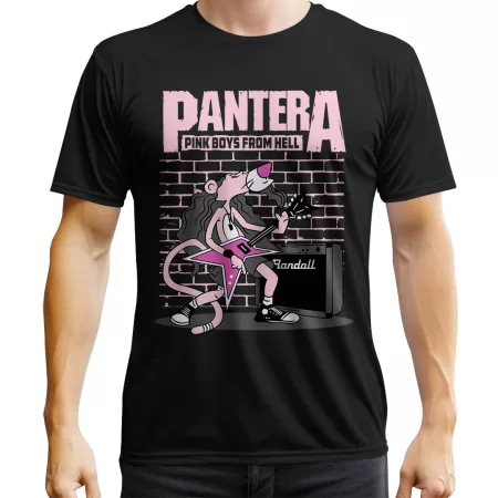 Camiseta Pantera Rosa Rockeira